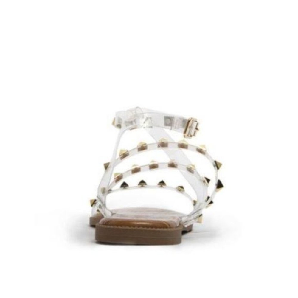 !! NEW !! Clear Studded Gladiator Sandals - Picture 3 of 11